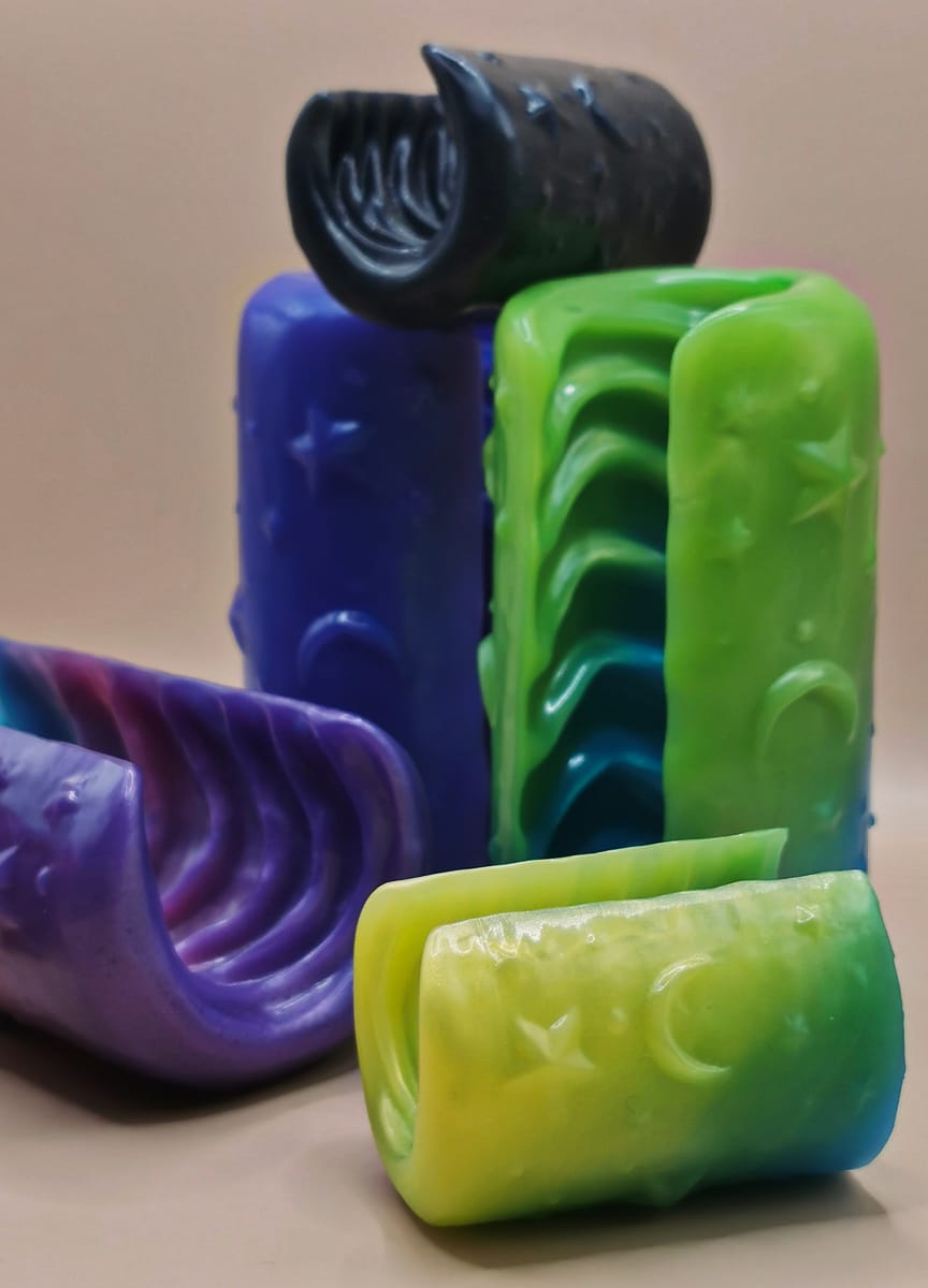 Radiance - Silicone open stroker with ridges, customizable mini and medium sizes