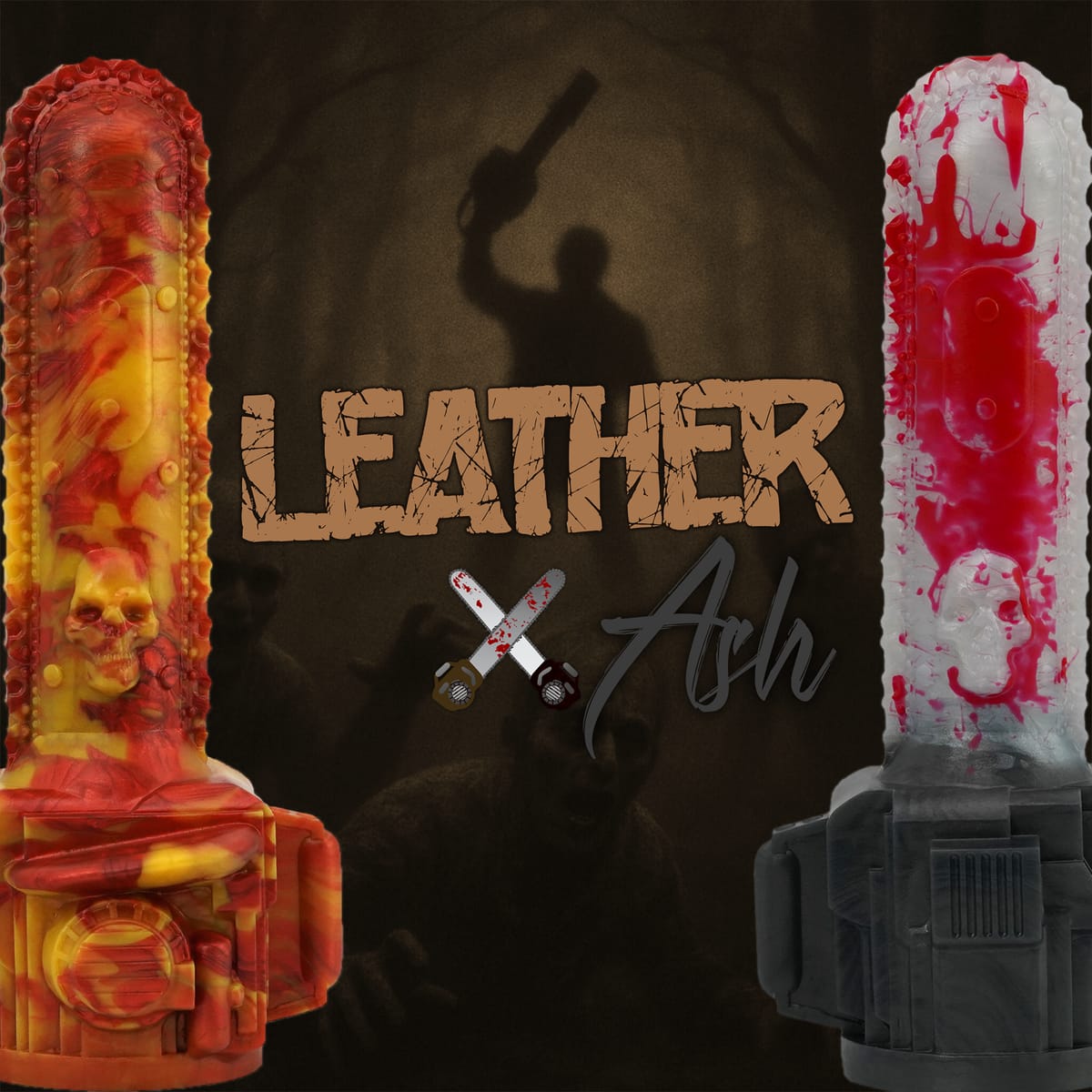 Custom Leather and Ash the Chainsaw Dildo