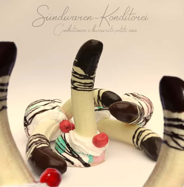 Bananasplit - handmade suction cup dildo from Sündwaren-Konditorei