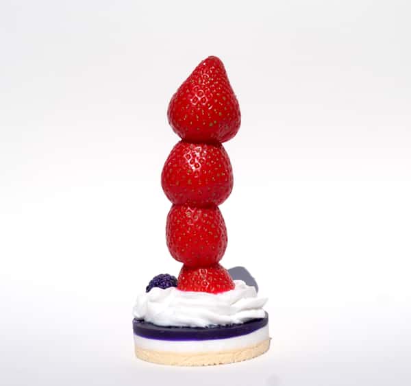 Strawberry cream pie - handmade and handpainted Suction Cup Dildo