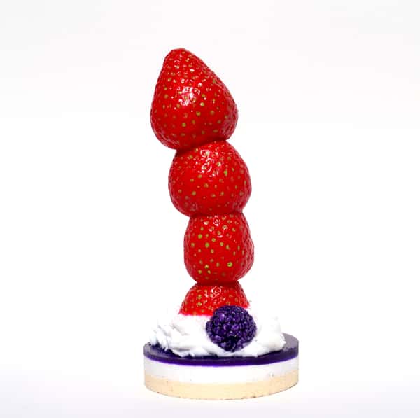 Strawberry cream pie - handmade and handpainted Suction Cup Dildo