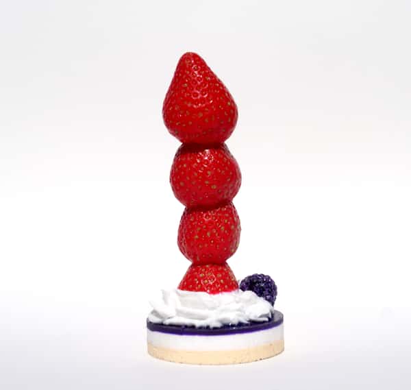 Strawberry cream pie - handmade and handpainted Suction Cup Dildo