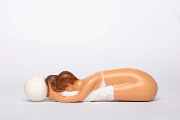 Ballerina well balanced - Bianca -, handmade custom silicone dildo with extra suction cup