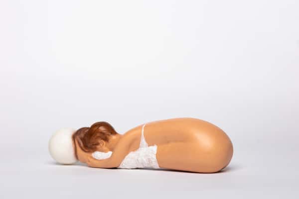 Ballerina well balanced - Bianca -, handmade custom silicone dildo with extra suction cup