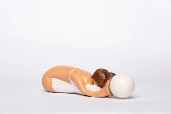 Ballerina well balanced - Bianca -, handmade custom silicone dildo with extra suction cup