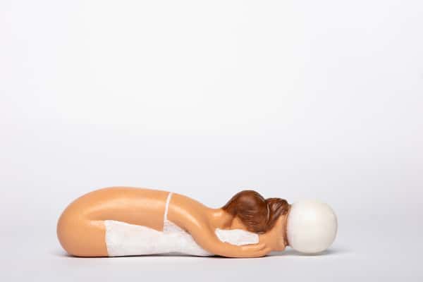 Ballerina well balanced - Bianca -, handmade custom silicone dildo with extra suction cup
