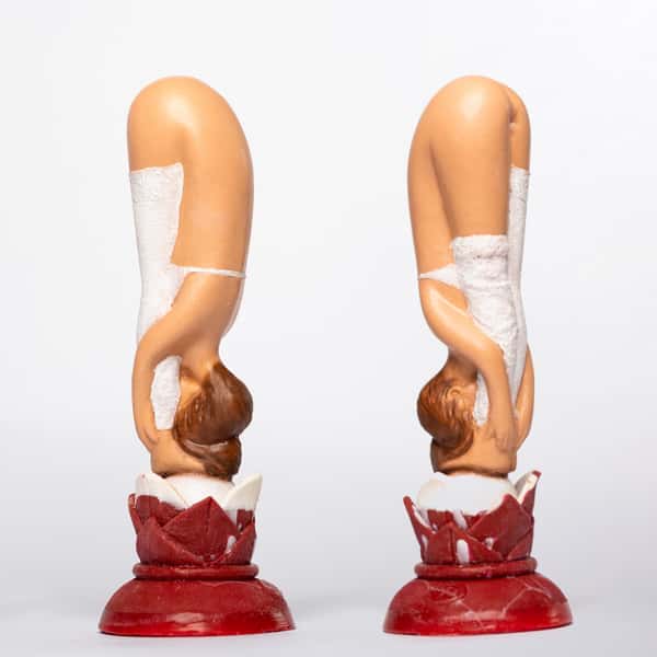 Ballerina well balanced - Bianca -, handmade custom silicone dildo with extra suction cup