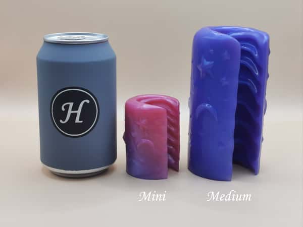 Radiance - Silicone open stroker with ridges, customizable mini and medium sizes