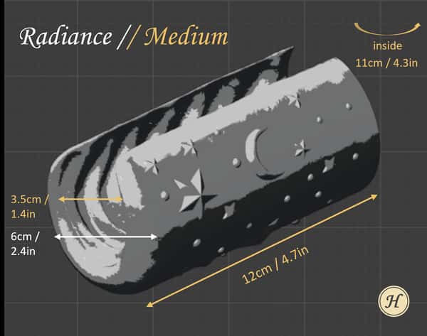 Radiance - Silicone open stroker with ridges, customizable mini and medium sizes