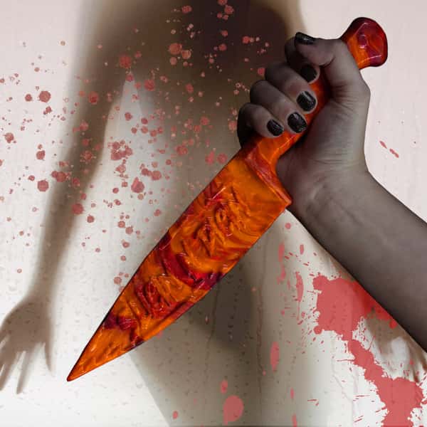 Stalker’s Strike the Spanking Paddle - UV Orange and Burgundy