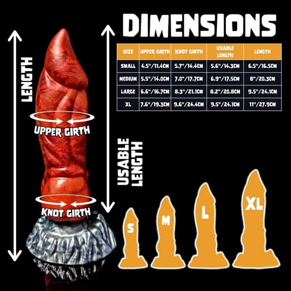 Uldred, Elder Dragon | Split Color | Dragon Style Knotted Dildo