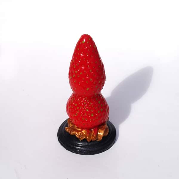 Strawberry feels forever - handcrafted and handpainted Siliconedildo from Suendwaren-Konditorei