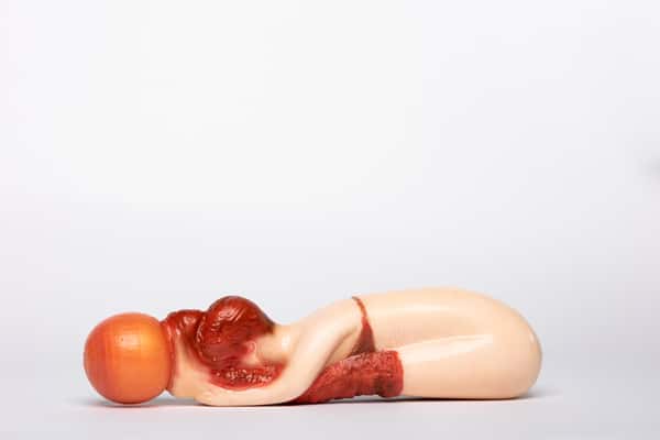 Ballerina well balanced - La Fougueuse -, handmade custom silicone dildo with extra suction cup