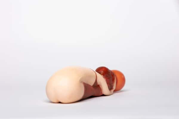 Ballerina well balanced - La Fougueuse -, handmade custom silicone dildo with extra suction cup