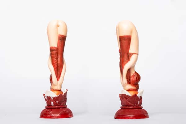 Ballerina well balanced - La Fougueuse -, handmade custom silicone dildo with extra suction cup