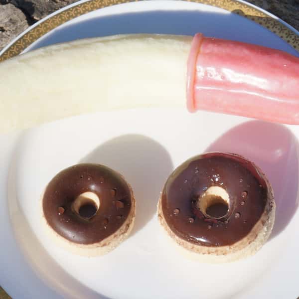 Doughnut supersoft, twinpack - handcrafted silicone Penisring by Suendwaren-Konditorei
