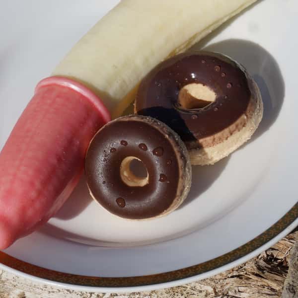Doughnut supersoft, twinpack - handcrafted silicone Penisring by Suendwaren-Konditorei