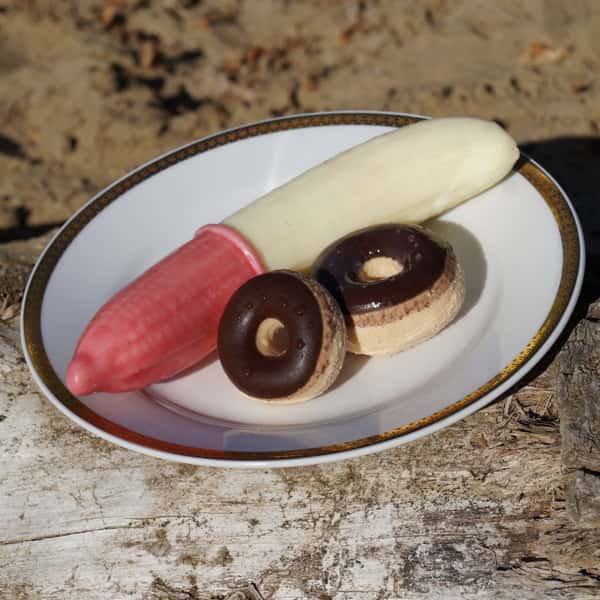 Doughnut supersoft, twinpack - handcrafted silicone Penisring by Suendwaren-Konditorei