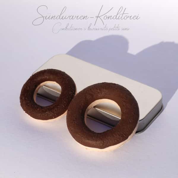 Doughnut, twinpack - handcrafted silicone Cockring by Suendwaren-Konditorei