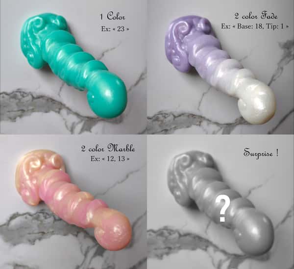 Charm - Abstract suction cup silicone dildo, customizable