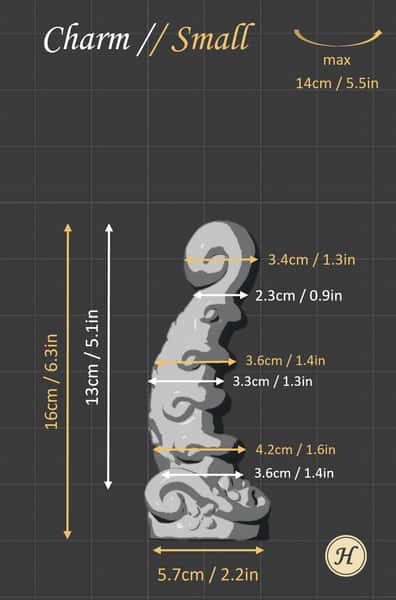 Charm - Abstract suction cup silicone dildo, customizable