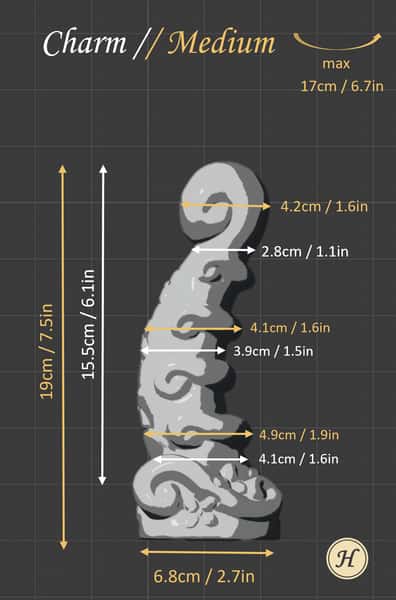 Charm - Abstract suction cup silicone dildo, customizable