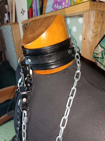 Complete handmade leather BDSM kit. Full Black edition