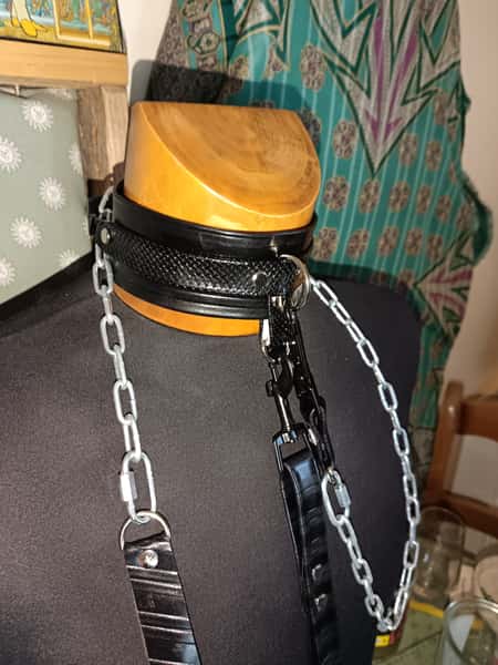 Complete handmade leather BDSM kit. Full Black edition