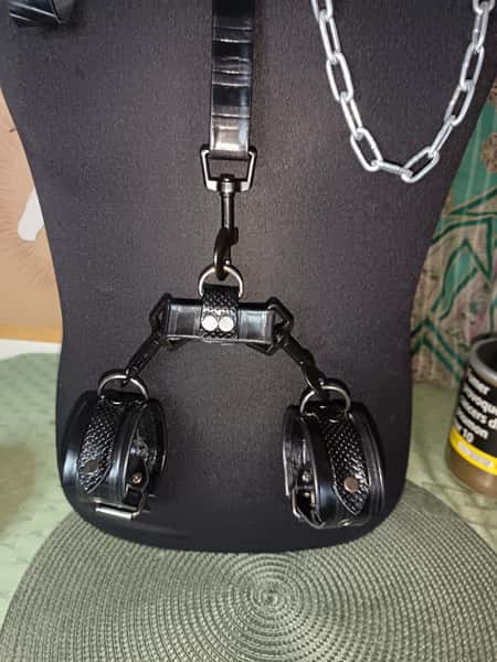 Complete handmade leather BDSM kit. Full Black edition