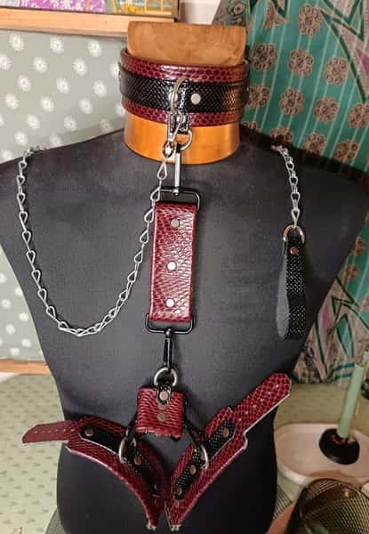 Complete Handmade Leather BDSM Bondage Kit.