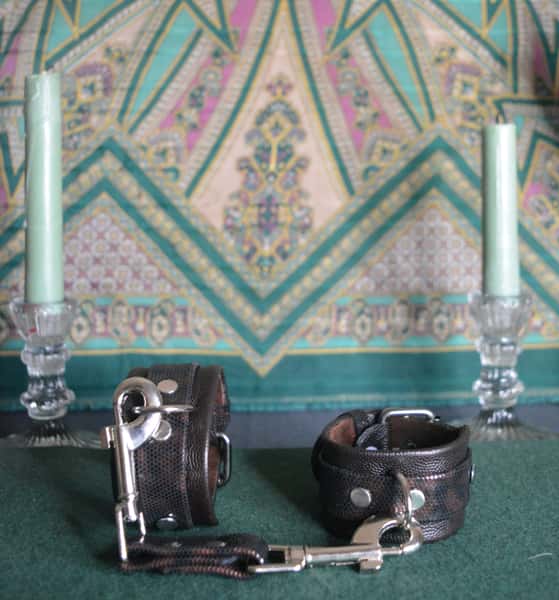 Handmade Leather Handcuffs.